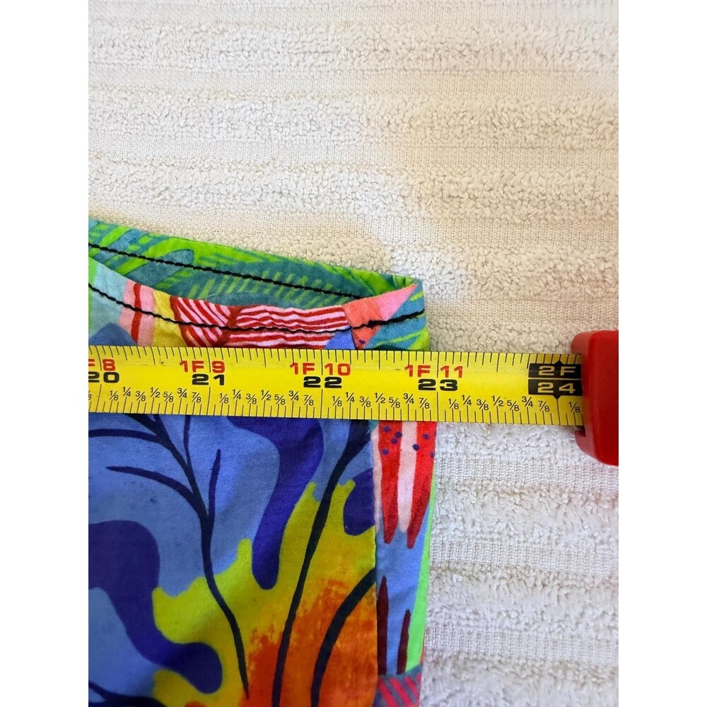 Anthropologie Orange Sigal Bird Palm Sundress Crossback Pockets Size XL Tropical - Picture 12 of 14